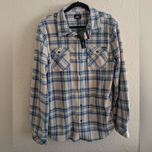 NWT O'Neill Artic Check Fleece Plaid Button-Up Shirt